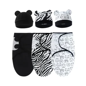 Set of 3 newborn swaddle blankets
