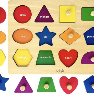 Montessori Toy Shapes, Peg Puzzles
