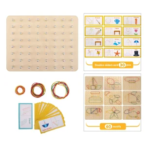 Wood Geoboard Set Block