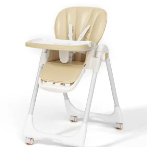 Foldable High Chair with wheels and adjustable