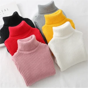 Baby Girls Winter Turtleneck Knitted Sweaters